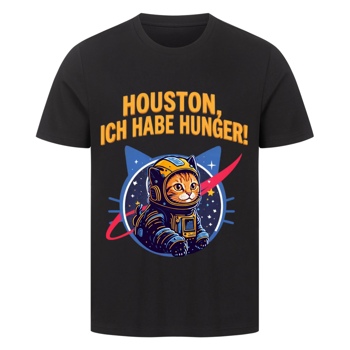 Houston, ich habe Hunger! – Katzen-T-Shirt mit eigenem Foto copy