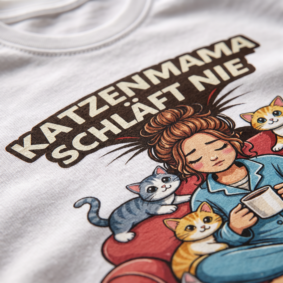 Nahaufnahme Stoff- und Druckdetail