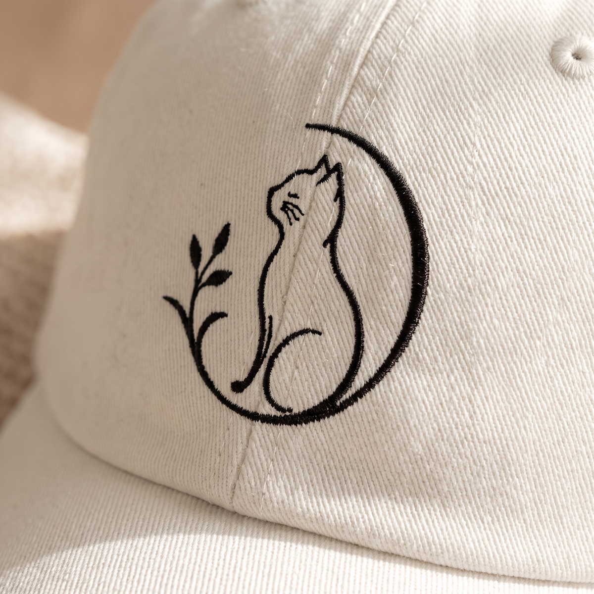 Nahaufnahme Stickerei-/Stoffdetail