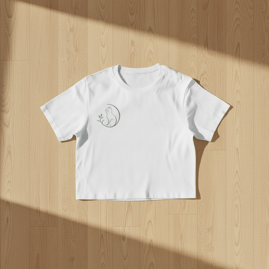 Mr Fluffel Logo Ladies Crop Top
