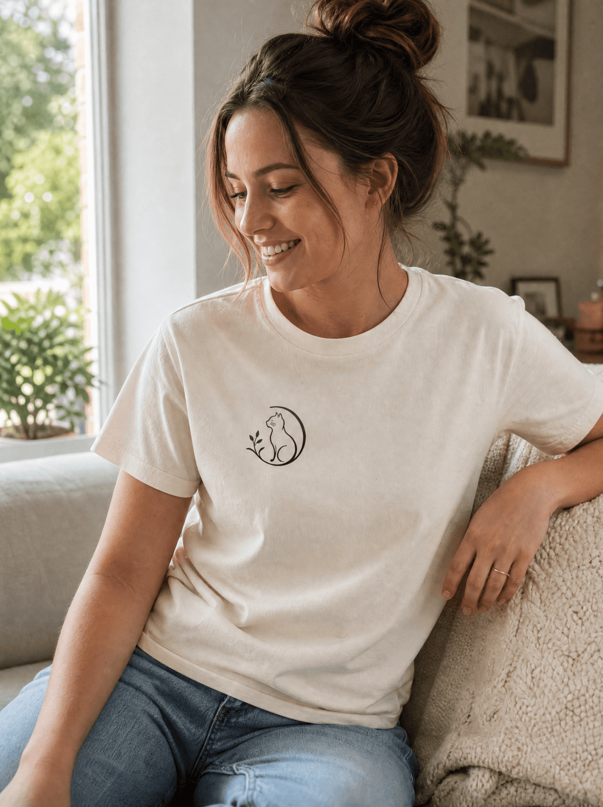 Mr. Fluffel Bio-Shirt Damen – Nachhaltiges Bio-T-Shirt für Katzenliebhaberinnen von Mr.Fluffel
