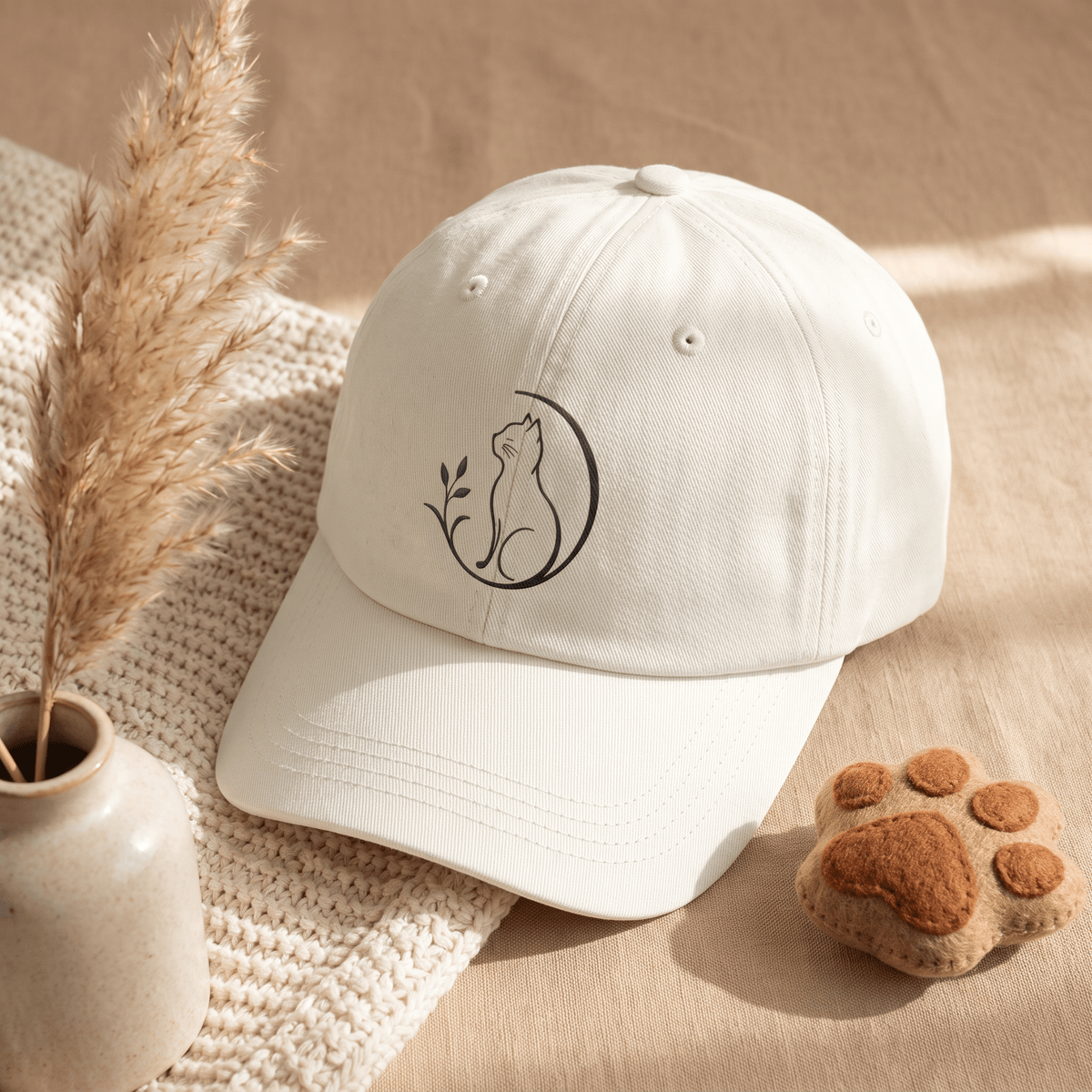 Mr. Fluffel Cap – Bestickte Dad-Cap mit Katzenmotiv von Mr.Fluffel