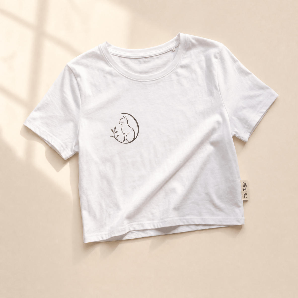 Mr. Fluffel Logo Ladies Crop Top – Lässiges Crop Top mit Katzenlogo von Mr.Fluffel